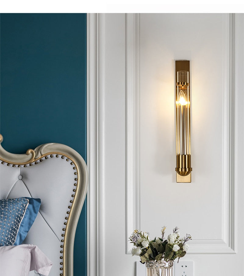 Aurelia moderní zlaté LED nástěnné svítidlo do obývacího pokoje | Lersk