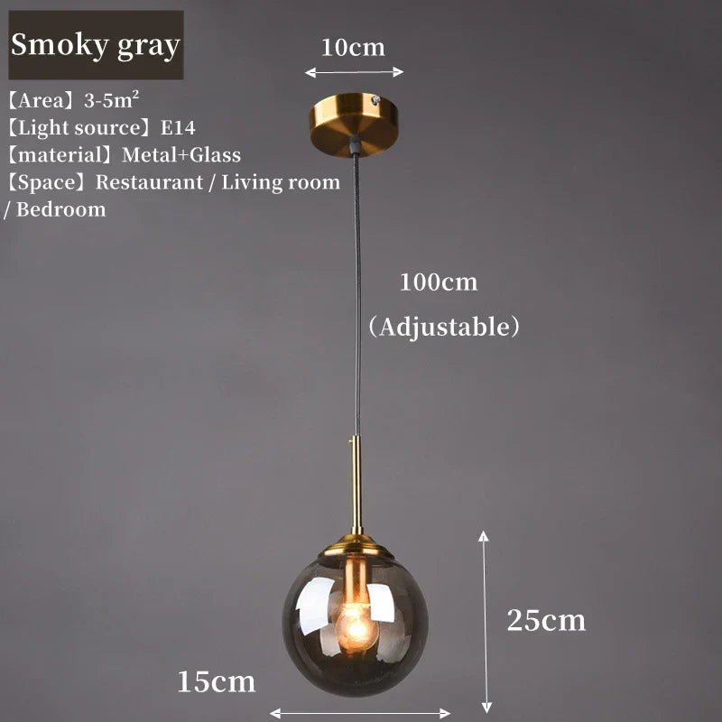 Nordische Glas-Pendelleuchte LED für Wohnzimmer und Esszimmer | Lersk