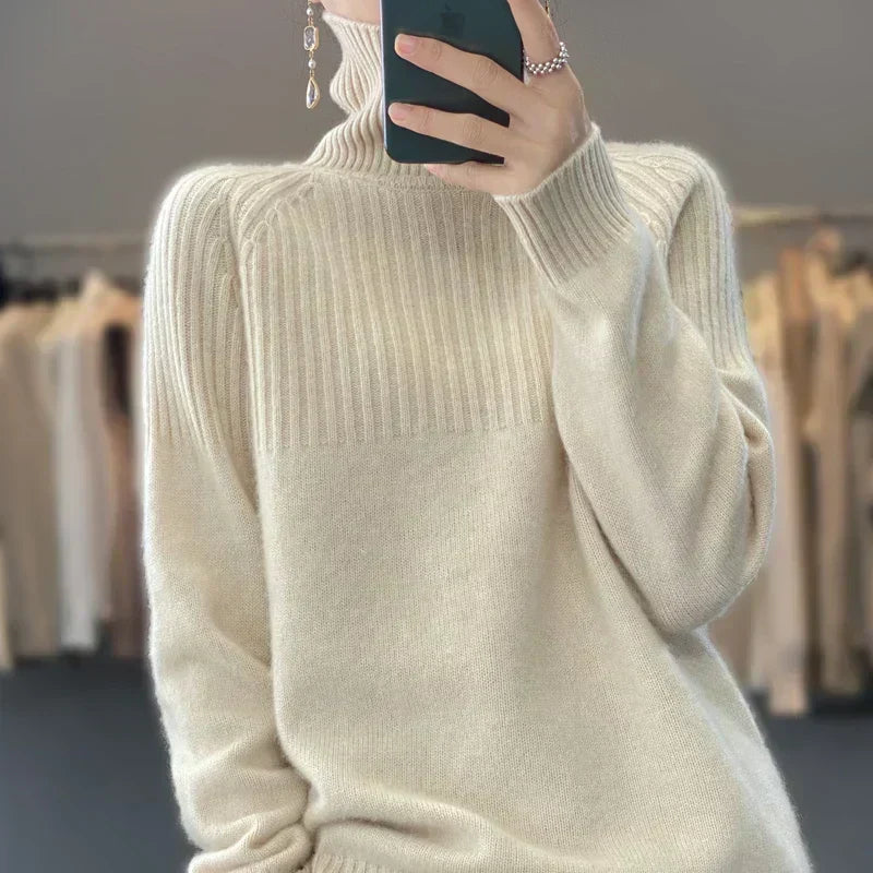 Verda Wool Turtleneck Sweater for Women Premium Soft Warm Wool