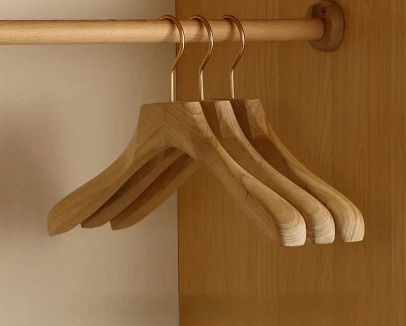 Aurora Premium Camphor Wood Wide Shoulder Hangers Set of 2 | Lersk