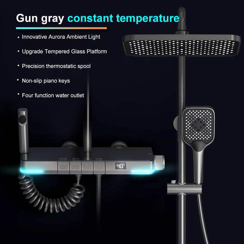 Aurell | Thermostatic Shower System With Digital Display | Lersk