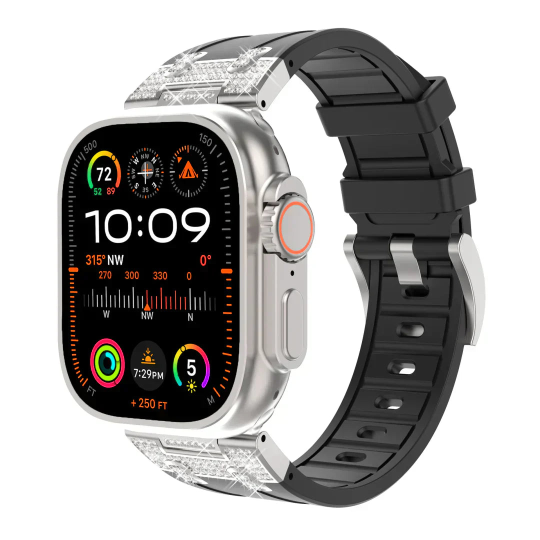 Lunara Silicone Diamond Band For Apple Watch | Lersk