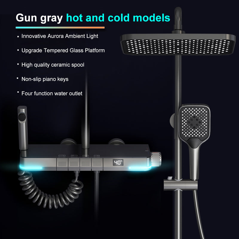 Aurell | Thermostatic Shower System With Digital Display | Lersk