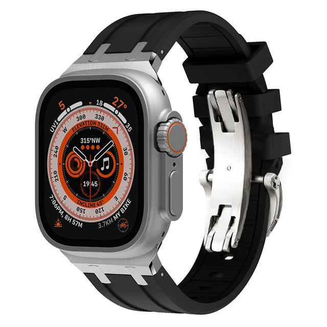Novara Thick Silicone Strap With Butterfly Clasp And Titanium Adapter | Lersk