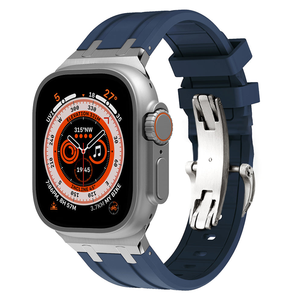 Novara Thick Silicone Strap With Butterfly Clasp And Titanium Adapter | Lersk