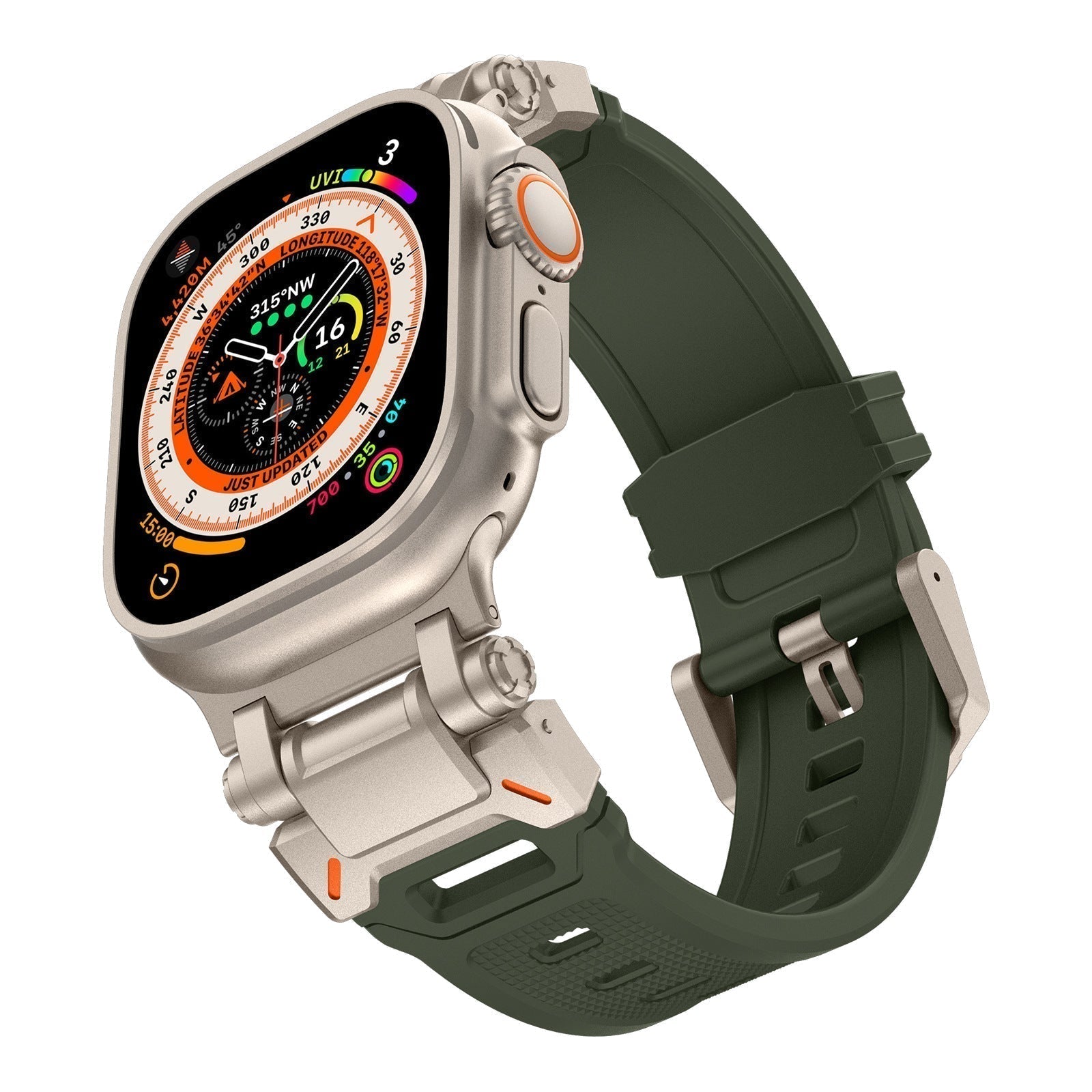 Trailborn | Tactical Fluoro Rubber Band for Apple Watch | Lersk