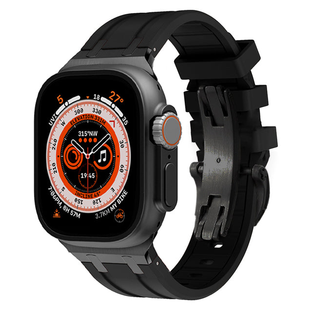 Novara Thick Silicone Strap With Butterfly Clasp And Titanium Adapter | Lersk
