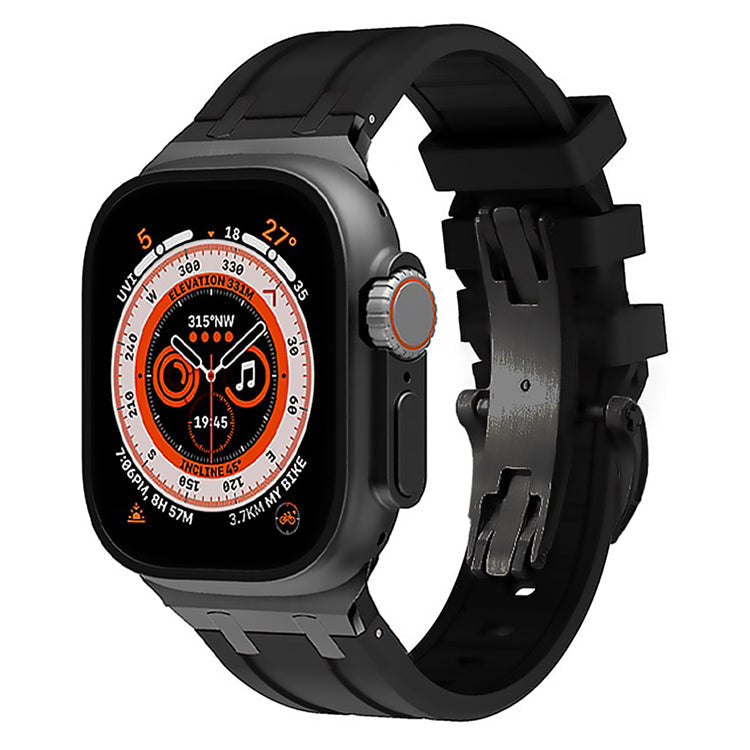 Valoria | Premium Silicone Band With Metal Butterfly Buckle For Apple Watch | Lersk