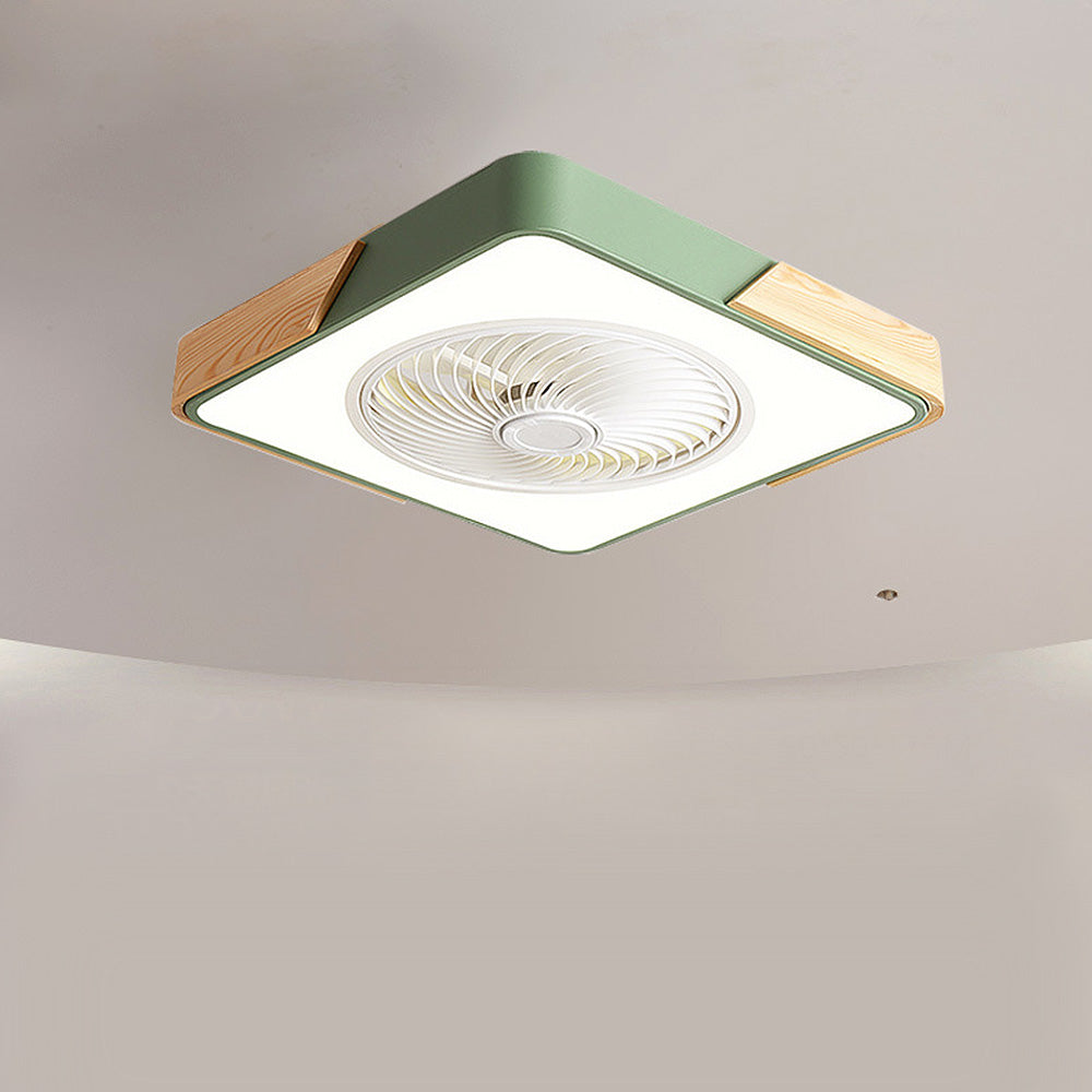 Ventilateur de plafond Boreal Timber avec lumière LED économique et pales en bois | Lersk