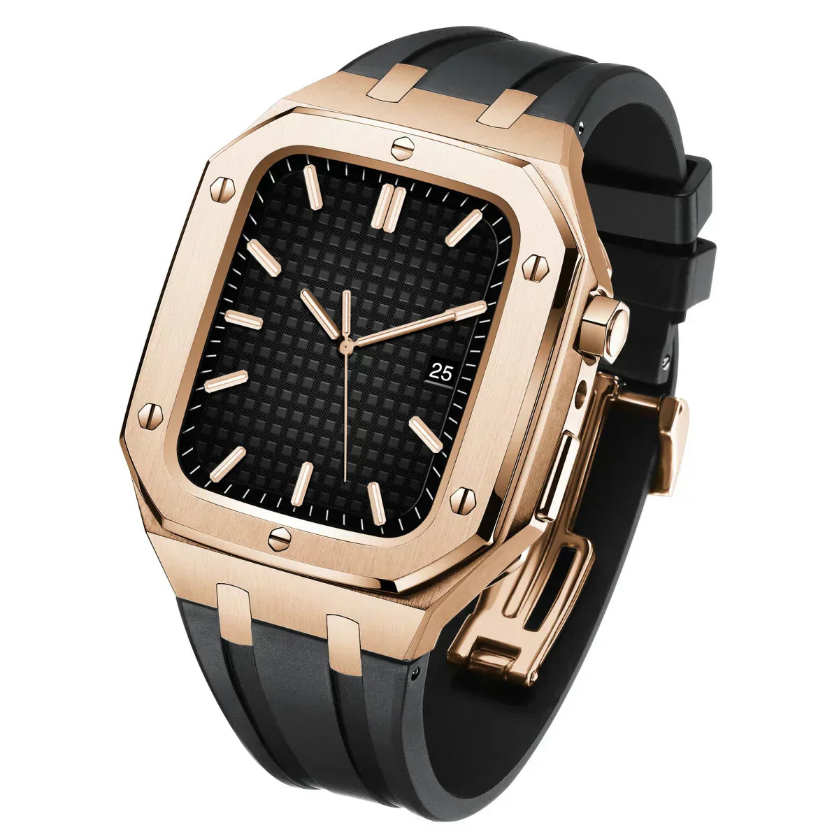 Kirello09 silikonearmbånd og 316L rustfrit stål retrofit-etui til Apple Watch | Lersk