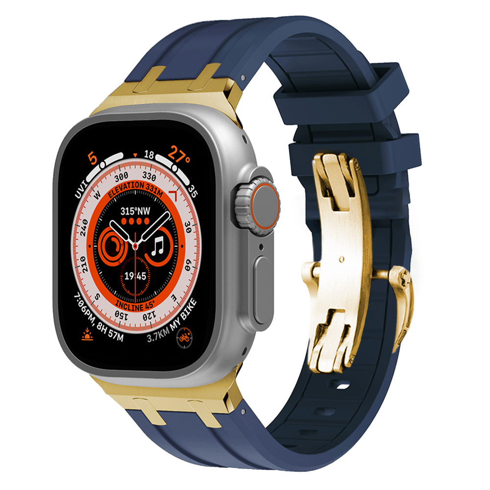 Novara Thick Silicone Strap With Butterfly Clasp And Titanium Adapter | Lersk