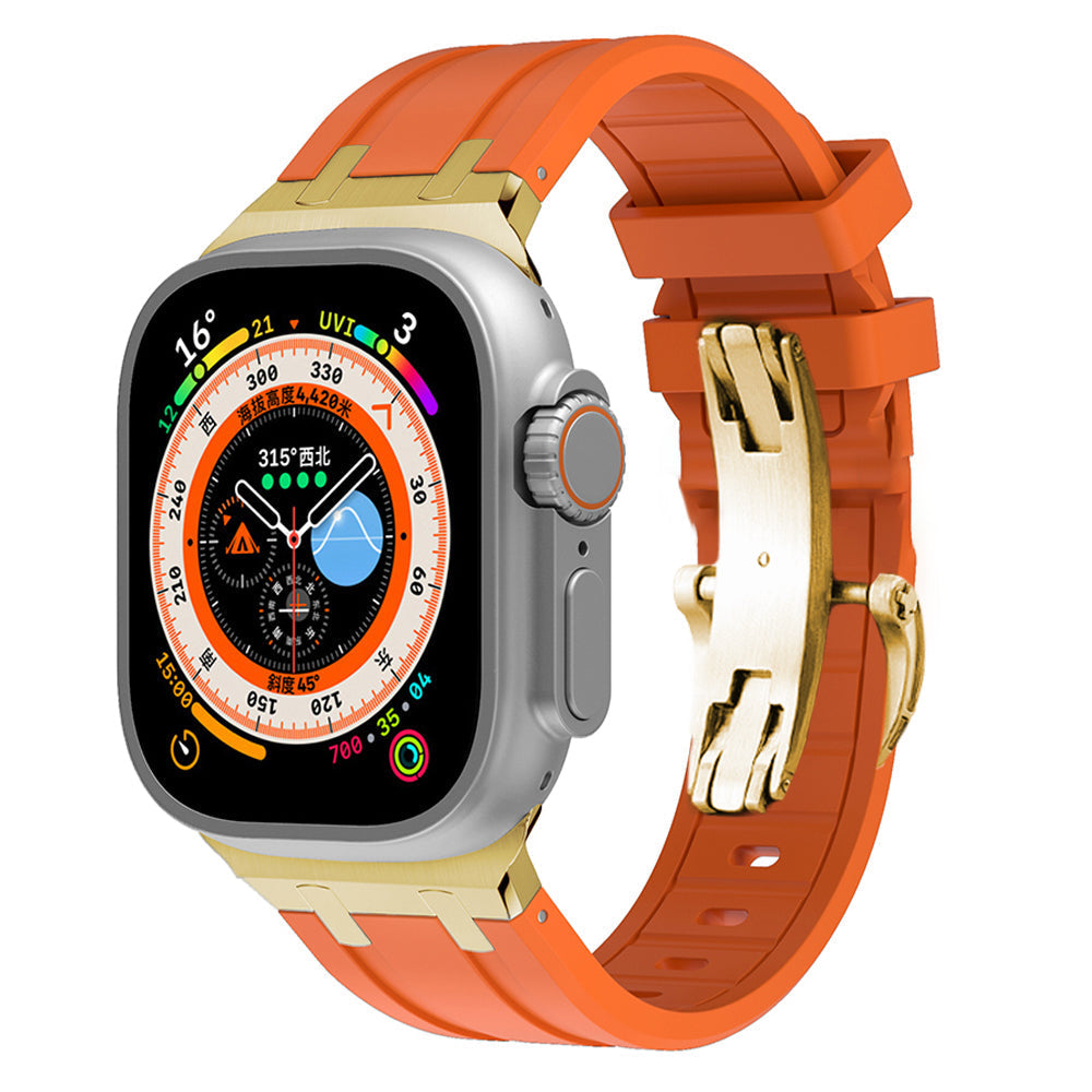 Novara Thick Silicone Strap With Butterfly Clasp And Titanium Adapter | Lersk