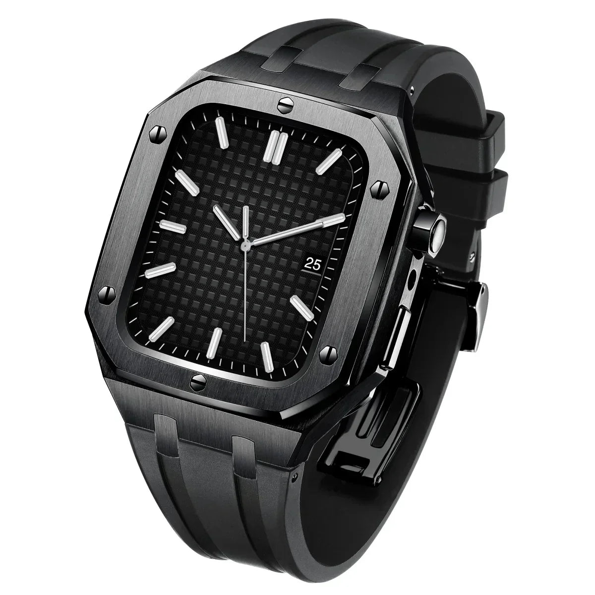 Kirello09 silikonearmbånd og 316L rustfrit stål retrofit-etui til Apple Watch | Lersk