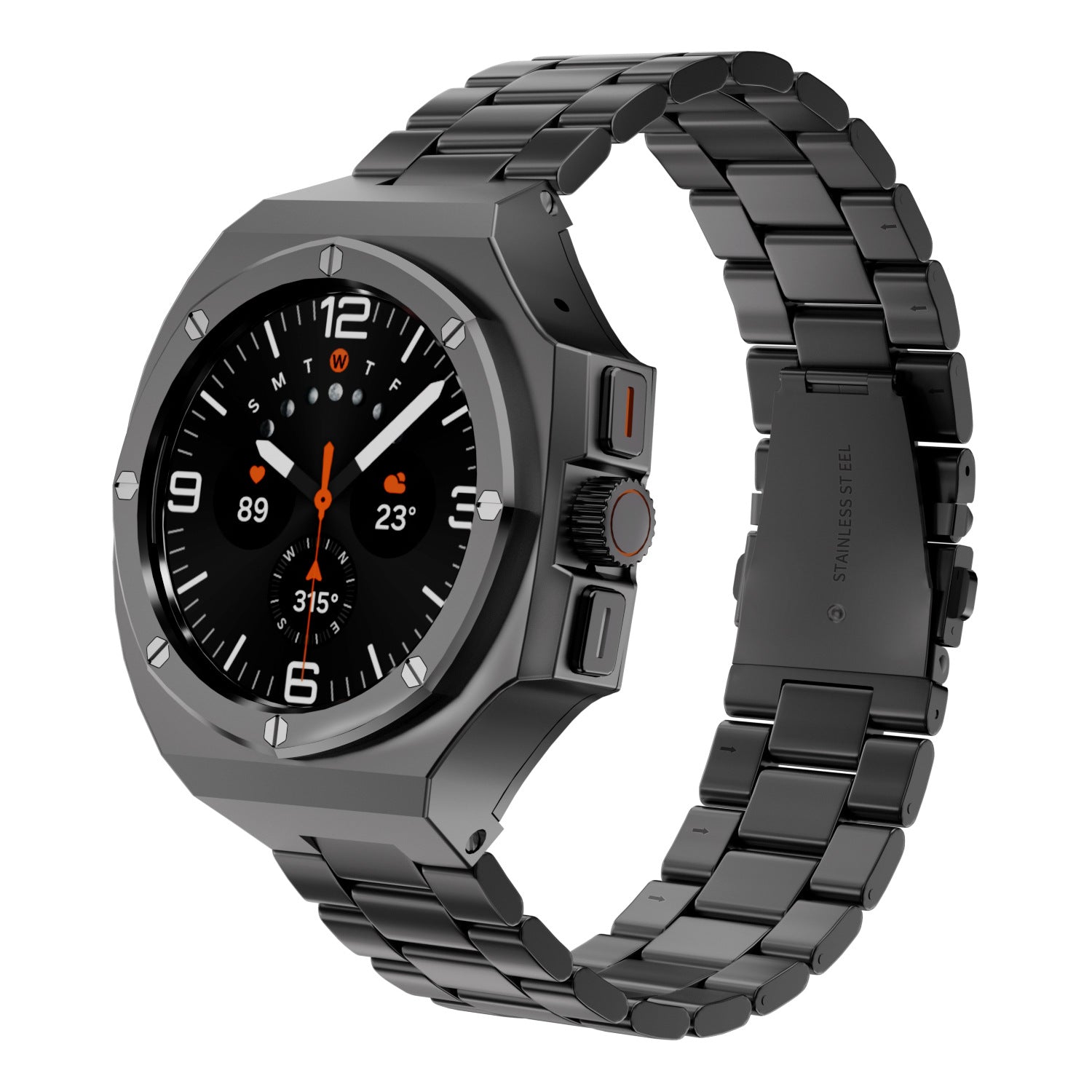 Zinklegeringskasse og metalrem kompatibel med Samsung Galaxy Watch Ultra 47mm | Lersk