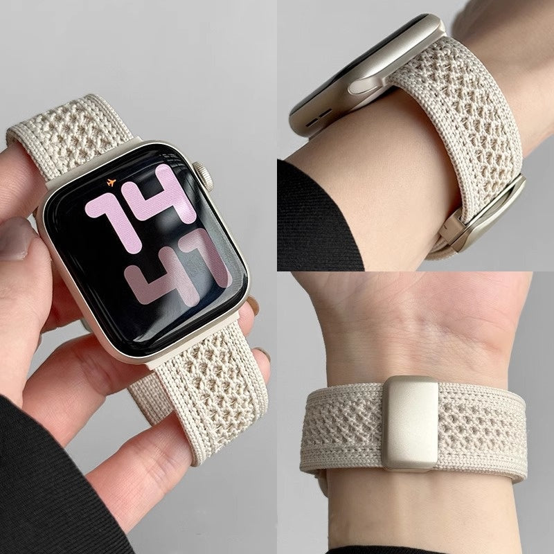 Nuvora pletený nylonový řemínek s magnetickou sponou pro Apple Watch | Lersk