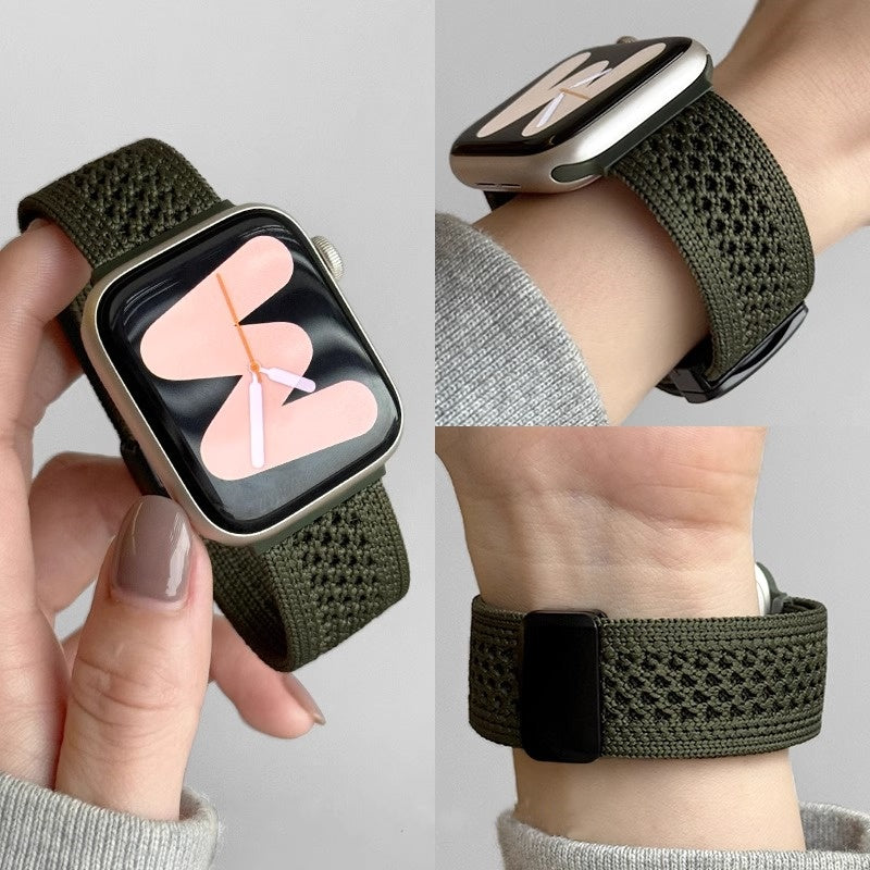 Nuvora pletený nylonový řemínek s magnetickou sponou pro Apple Watch | Lersk