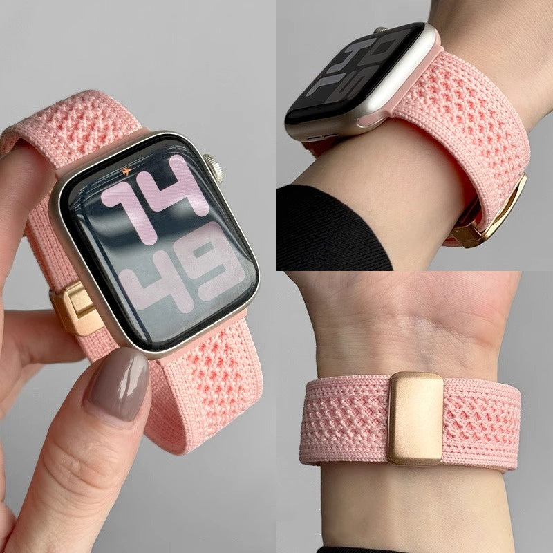Nuvora pletený nylonový řemínek s magnetickou sponou pro Apple Watch | Lersk