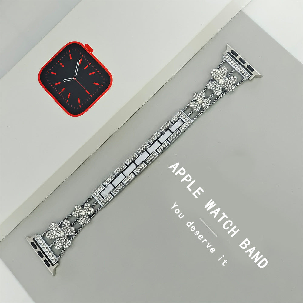 Náramek Liora Floral Sparkling Diamond Link pro Apple Watch | Lersk