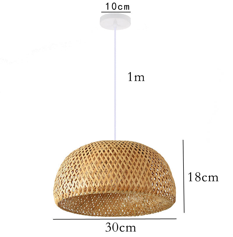 KiraBamboo Knit Pendant Light Chinese-Inspired Handcrafted | Lersk