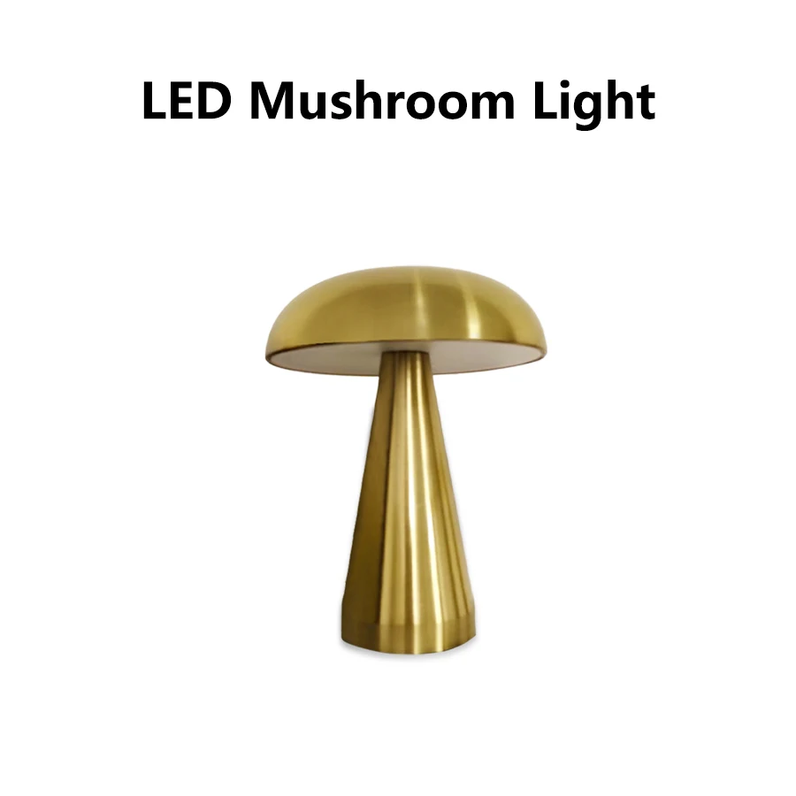 Mushroom LED Desk Lamp Rechargeable With Touch Sensor Home | Lersk
