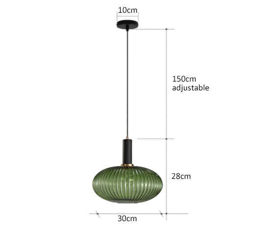 AuraGlass Retro Pendel med LED til stue | Lersk