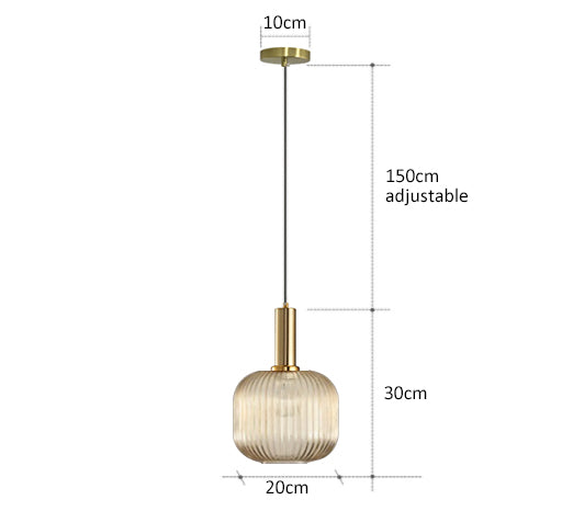 Colorful Retro Glass Pendant Light LED Hanging Lamp For Living Rooms And Bedrooms | Lersk