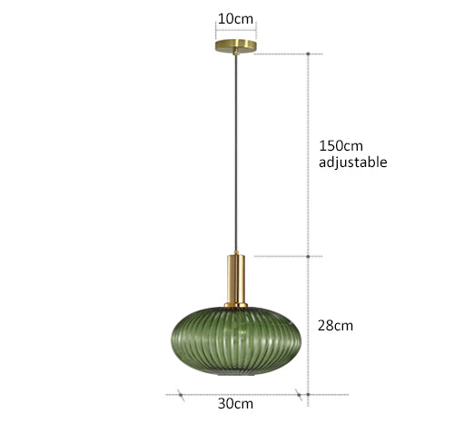 Colorful Retro Glass Pendant Light LED Hanging Lamp For Living Rooms And Bedrooms | Lersk