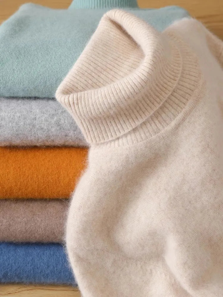 Aureo Japanisch gestrickter Kaschmirpullover für Herren 100% Kaschmir