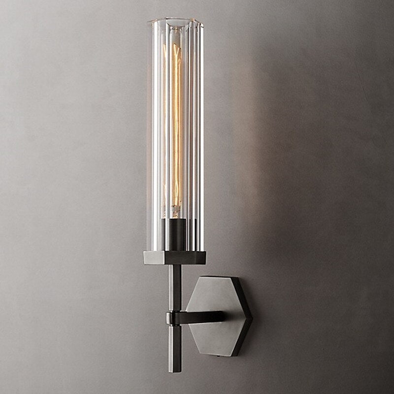 AstraLux Crystal LED Wall Sconce With Clear Glass Shades | Lersk