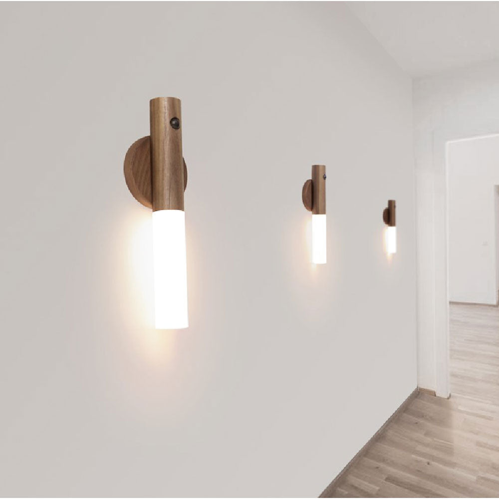 Dobíjecí LED nástěnná lampa USB s magnetickým pohybovým senzorem pro ložnici a domov | Lersk
