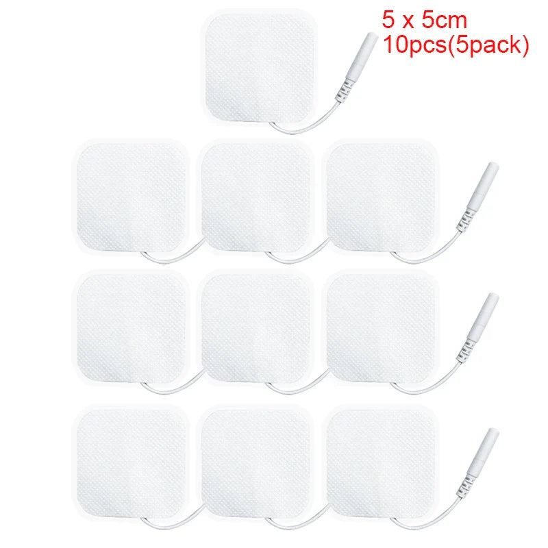 Selbstklebende, wiederverwendbare Gel-Elektrodenpads für TENS- und EMS-Geräte – 2,0 mm Stecker kompatibel | Lersk