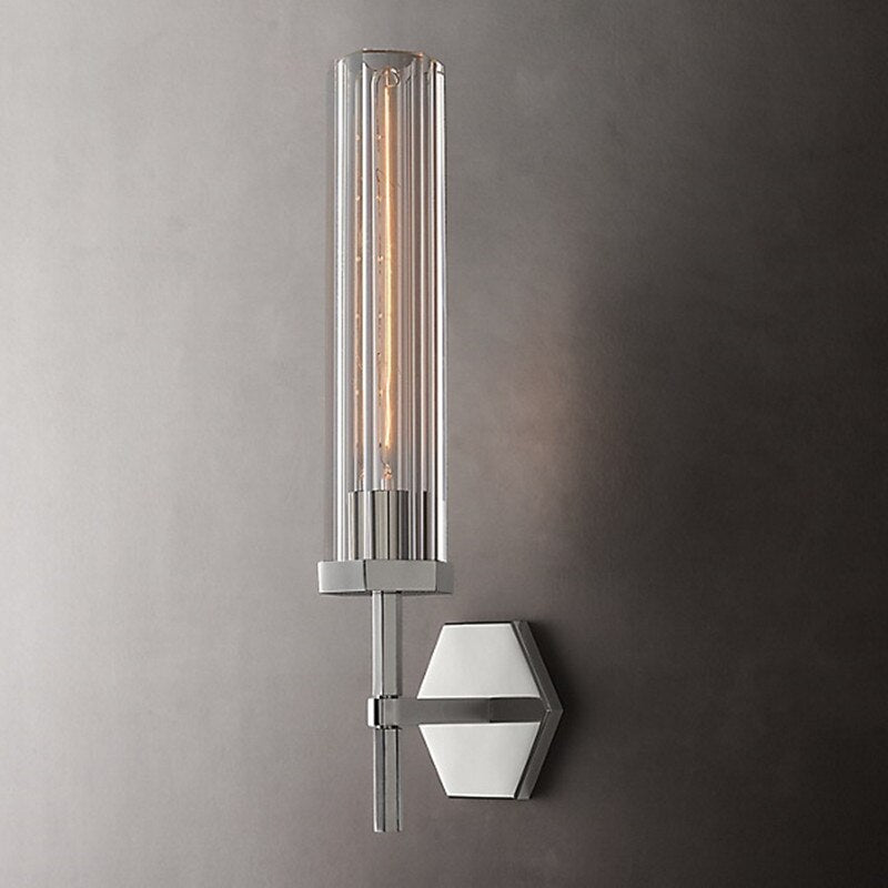 AstraLux Crystal LED Wall Sconce With Clear Glass Shades | Lersk