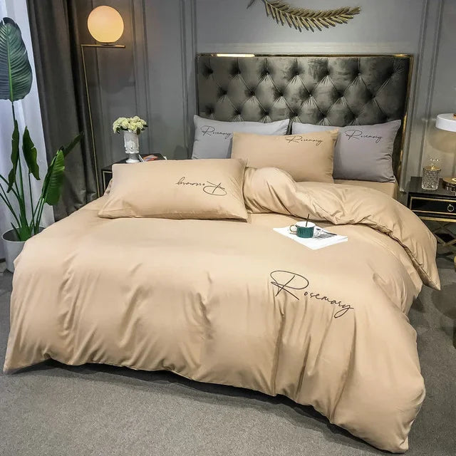 LuxeWeave prémiový povlak na přikrývku s elegantní výšivkou | Lersk