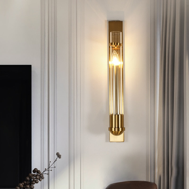 Aurelia moderní zlaté LED nástěnné svítidlo do obývacího pokoje | Lersk
