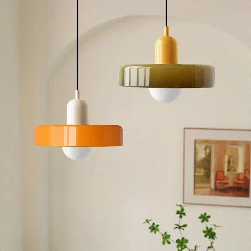 Nordic Retro Glass Chandelier Adjustable Height Dining Room | Lersk