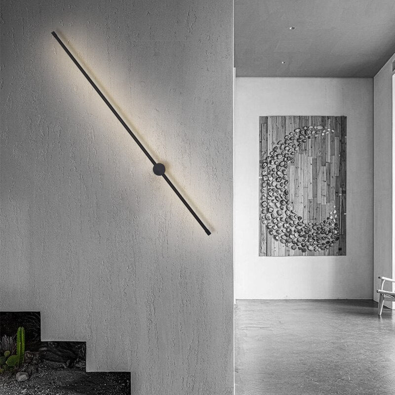 Aurelo Minimal Wall Light In Gold And Black LED For Modern Interiors | Lersk