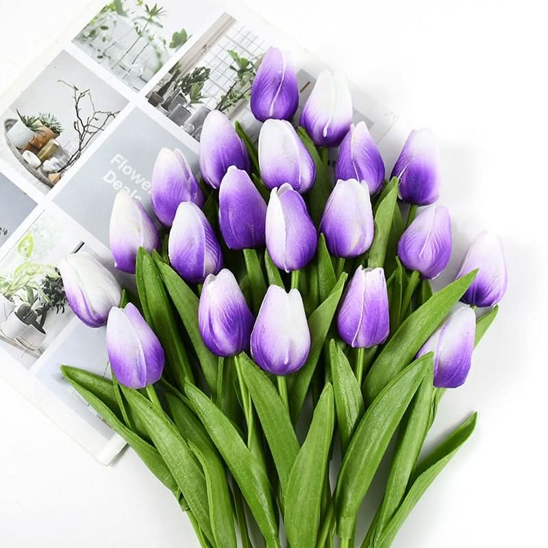 Umělá kytice tulipánů s realistickými květy pro domácí a eventovou dekoraci | Lersk
