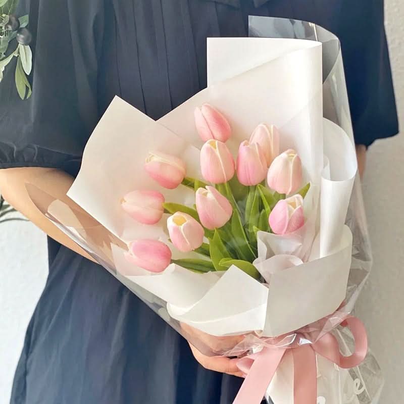 Umělá kytice tulipánů s realistickými květy pro domácí a eventovou dekoraci | Lersk