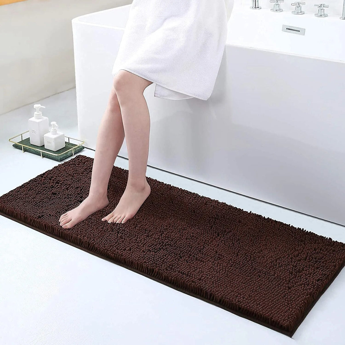 NimbusStep Thick Non-Slip Absorbent Bath Mat For Safety