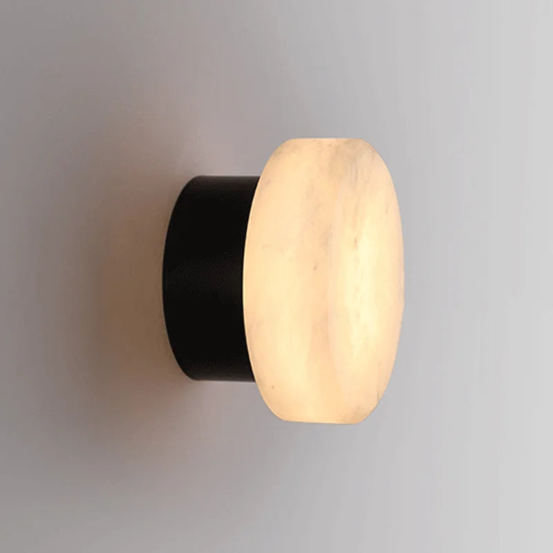 LED Wall Lamp Marble Round Warm Glow Living Room Bedroom | Lersk