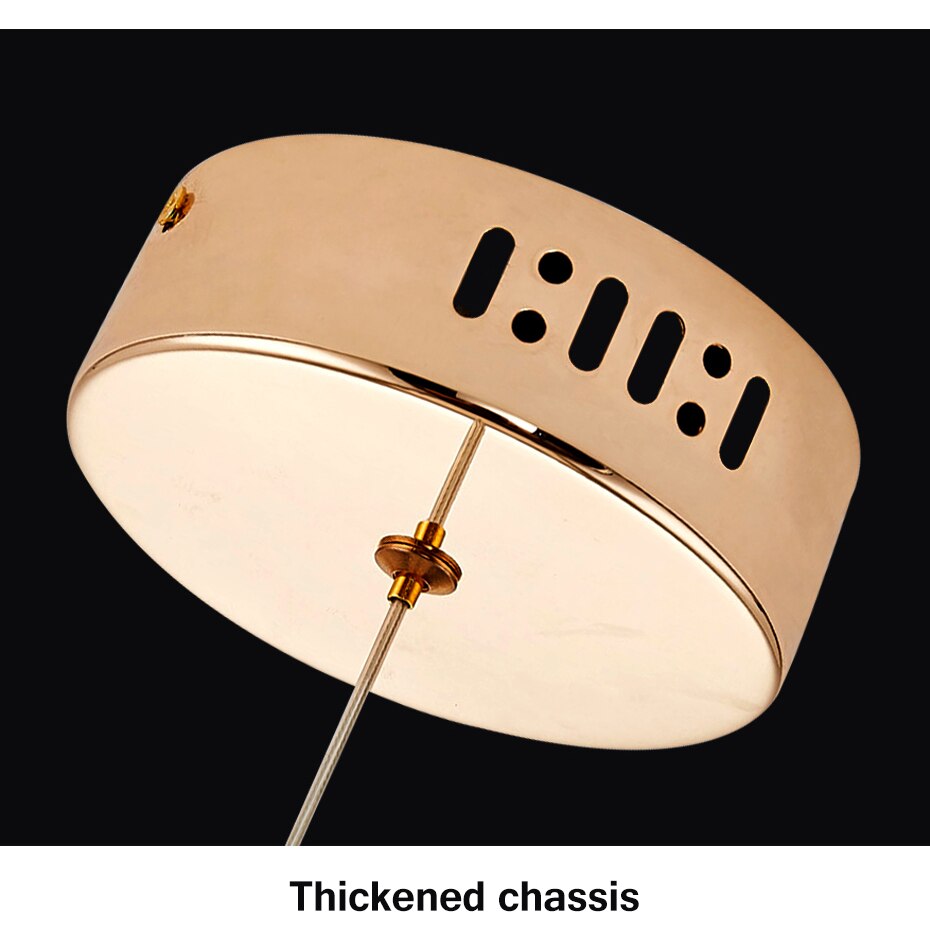 Aurelia Gold LED Crystal Round Pendant Hanging Light | Lersk