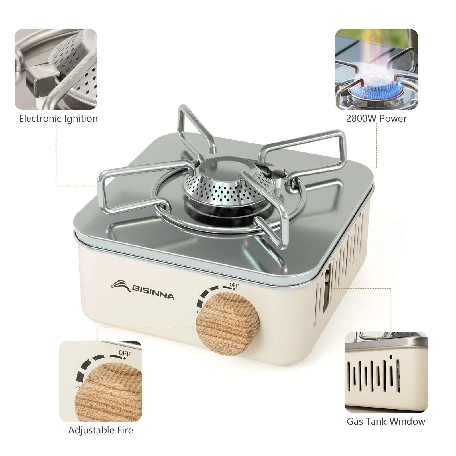 Přenosný kempingový vařič 2800W plynový hořák pro kempování | Lersk
