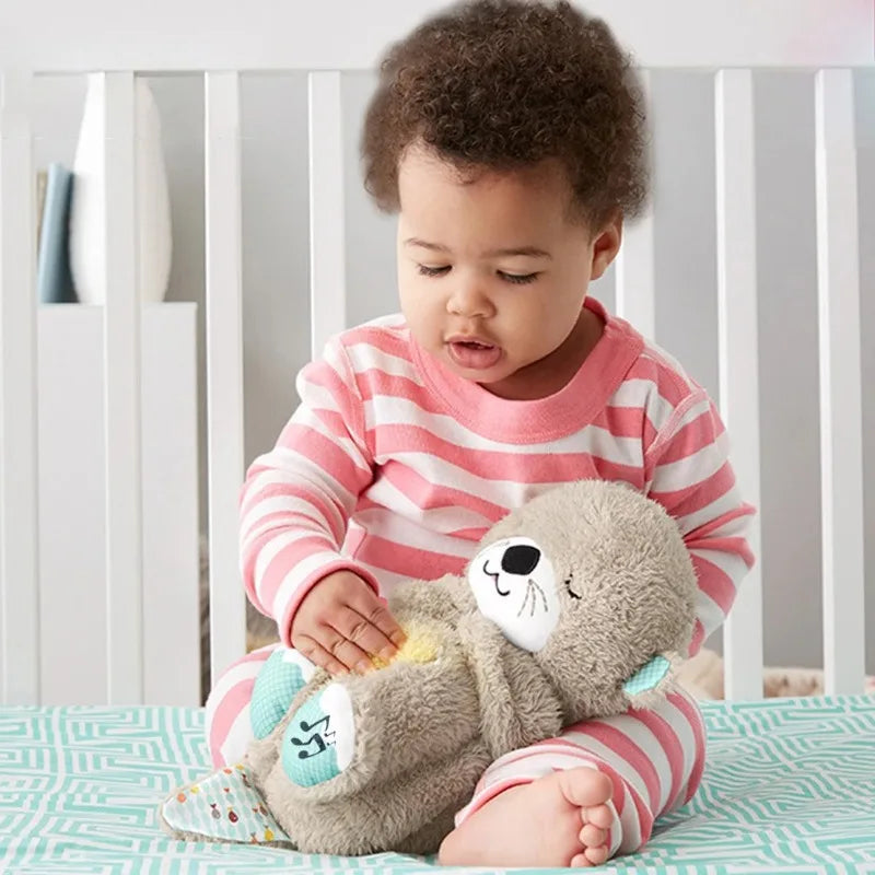 Baby Sleep Otter Plush Babies Calming Breathing Night Light | Lersk