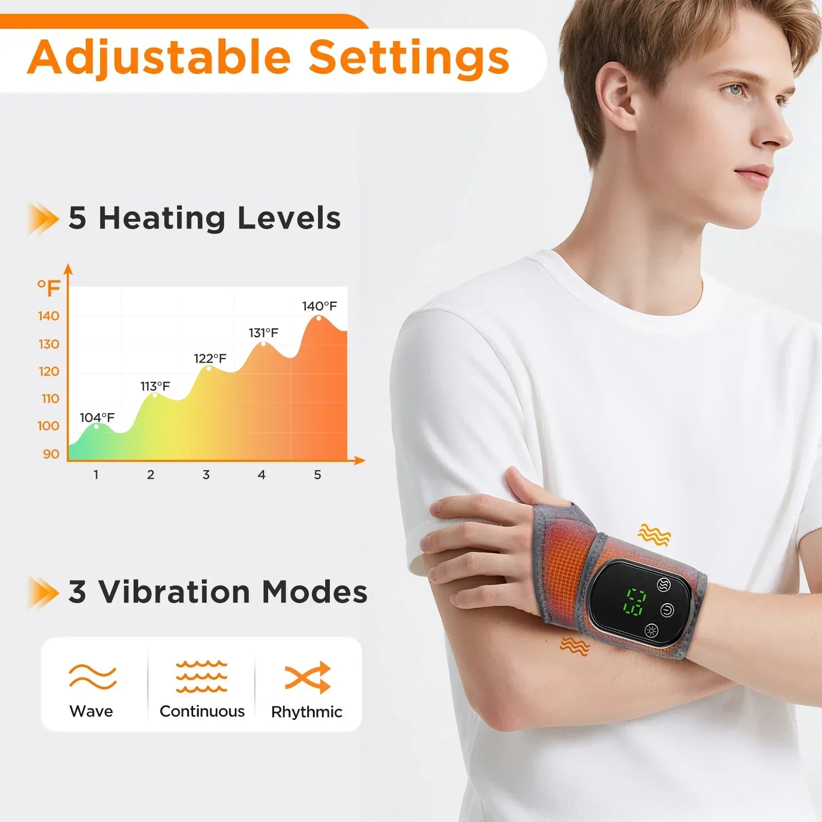 Infrared Hot Compress Ankle Massager With Five Heating Speeds And Three Vibration Modes For Custom Relaxation | Lersk