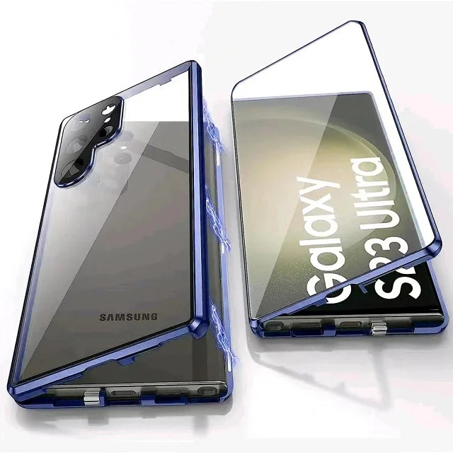 Kovové pouzdro z hliníkové slitiny 360 se bezpečným zavíráním pro Samsung Galaxy S24-S23 série | Lersk