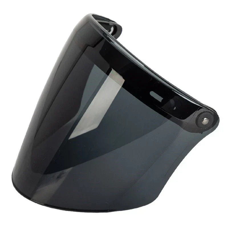 Vintage Flat Visor for Riders Anti-Fog UV-Proof Polycarbonate BKS65 | Lersk