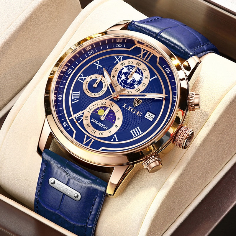 Montre chronographe classique pour homme Élégante et fonctionnelle Montre de luxe pour toutes occasions | Lersk