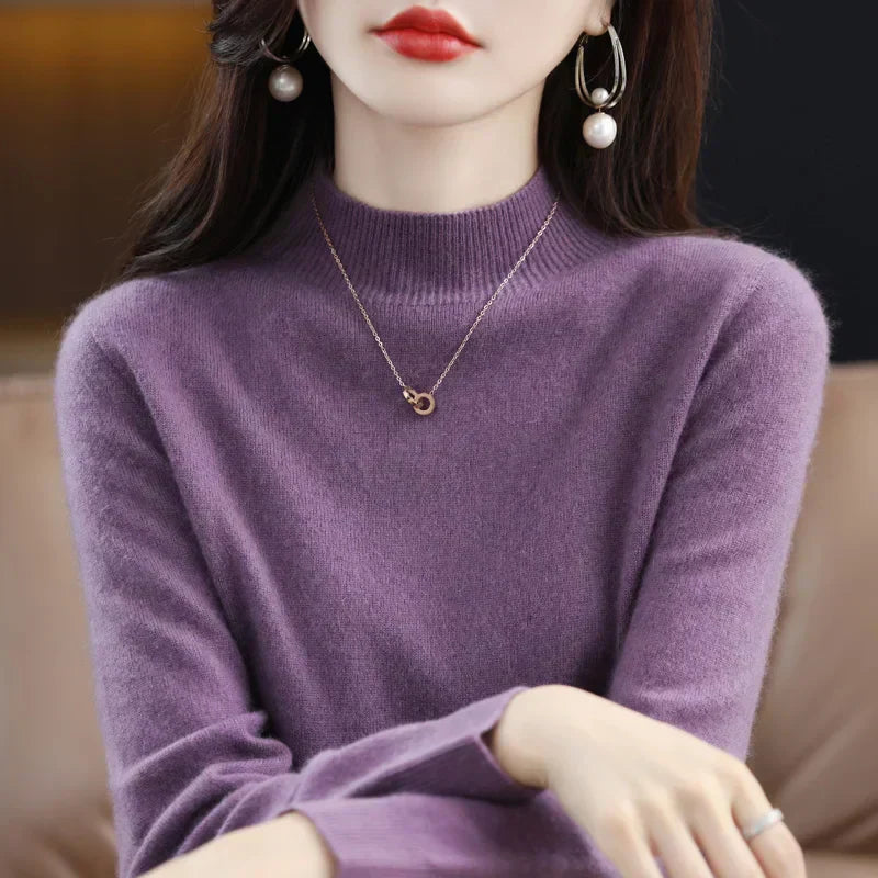 LioraWeave Women's Slim Merino Wool Cozy Knit Sweater - 100% wool | Lersk
