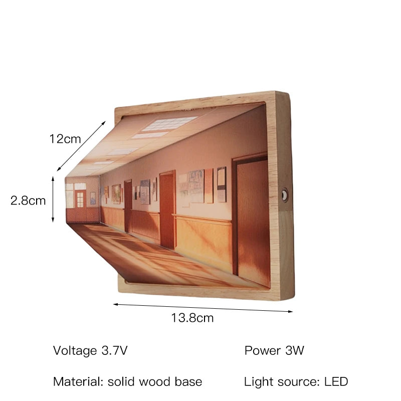 AstraLume 3D Optical Wall Light for Modern Living Rooms | Lersk