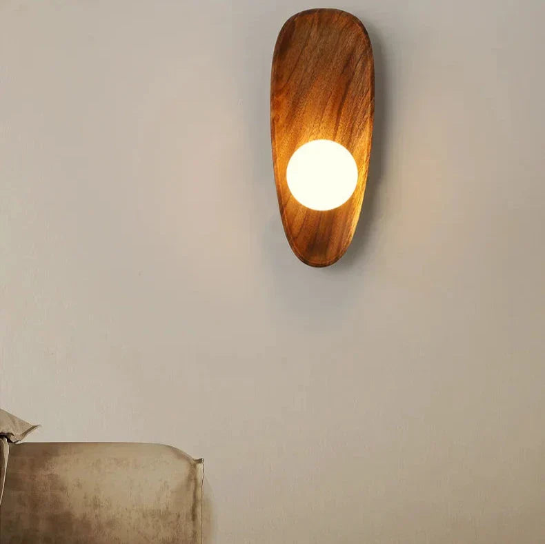 LumiVerde Natural Wood Wall Lamp for Warm Ambience | Lersk